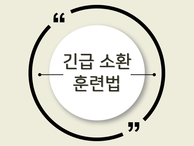 긴급소환 훈련법, 어렵지 않아요!